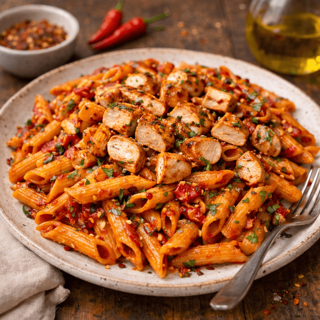 Fiery Chicken Arrabbiata Penne