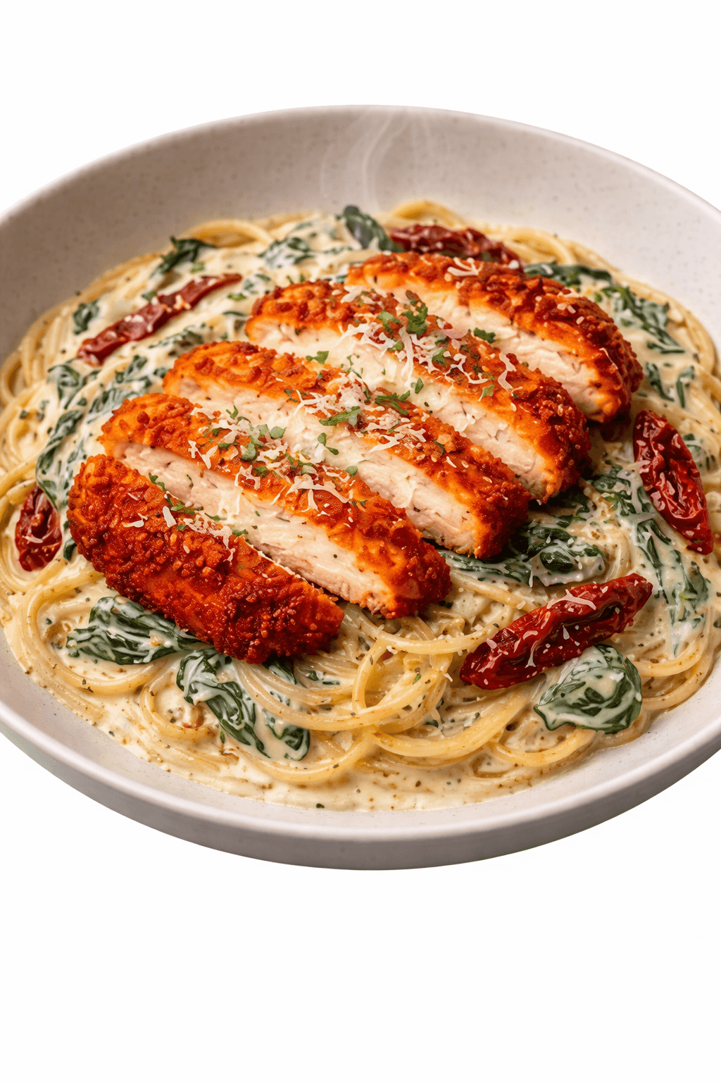 Chicken Katsu Spaghetti Pollo alla Fiorentina Cream Pasta