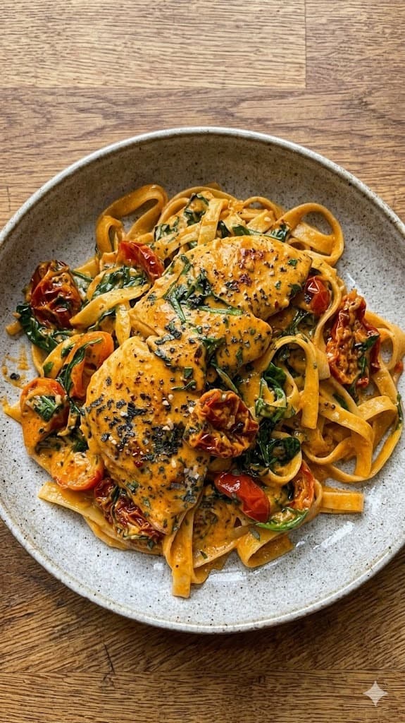 Tuscan Spaghetti Flame Chicken